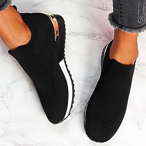 Womens Sneakers Non Slip Work Orthopedic Shoes Women Lightweight Fashion Breathable Tennis Trainers Athletic Shopping Travel Walking Shoes Arch Support Comfort Wide Fit Closed Toe Mesh — view 5