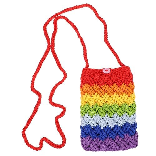 Gatuida Hand Woven Shoulder Bag Phone Bag for Women Travel Storage