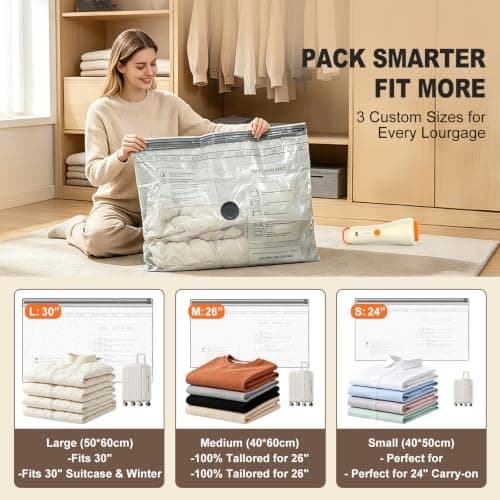varkda Vacuum Storage Bags 15-Pack with Wireless Electric Pump — view 4