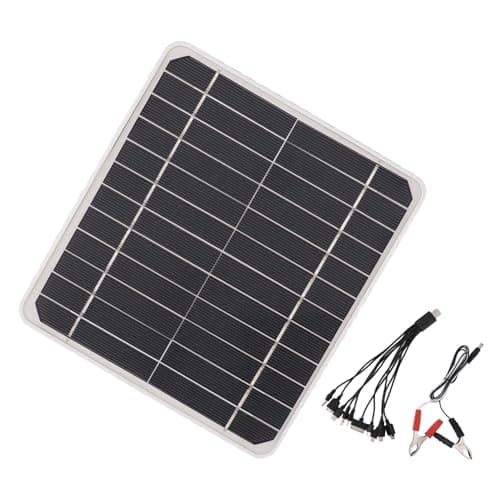 Generic 10W 12V Solar Panel Car Battery Charger High Efficiency Eco-Friendly Design for Camping Travel ABS Material 1 Unit — view 3