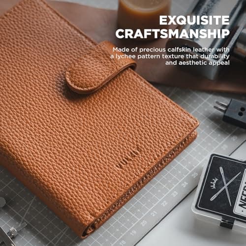 VULKIT Leather Passport Wallet for 2 Passports Slim Double Passport Holder RFID Blocking Passport Travel Wallet with ID Window for Women — view 6