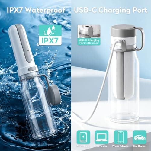 KAIYING Portable Handheld Bidet Sprayer Electric 260ml, Perineal Bottle — view 5