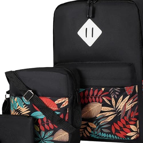 LOVIVER Laptop Backpack Hand Bag Gift Business Casual with USB Charging Port College School Computer Bag Crossbody Bag for Men Women, Black — view 2