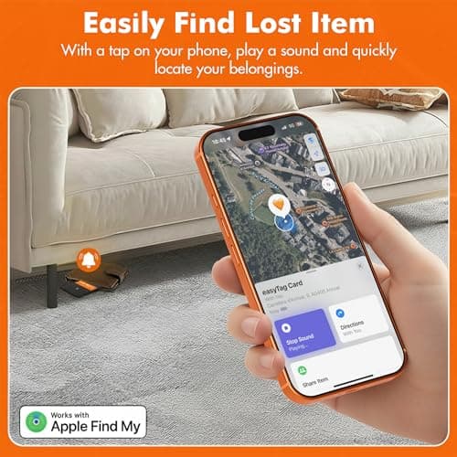 easyTag Wallet Tracker Card, Compatible with Apple Find My App — view 6