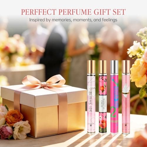 Women's Perfume Gift Set - 4 x 35ml Mini Perfume for Women Body Hair Fragrance Set in Sweet Floral and Fruity Notes, Portable Travel Size, Pamper Gifts Set, Birthday Gifts for Women, Gifts for Her — view 6
