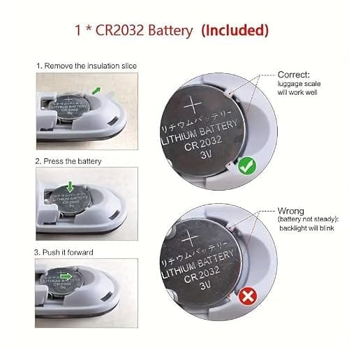 Rheme Portable Digital Hanging Luggage Scale, Travel with Free Battery, Suitcase Stainless Steel / 110 Pounds-Included Battery(Silver) Upto 50KG — view 6