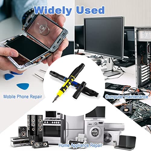 2 Pieces 4 in 1 Pocket Screwdriver Double Ended Multi-Tool Repair Set Kit — view 3