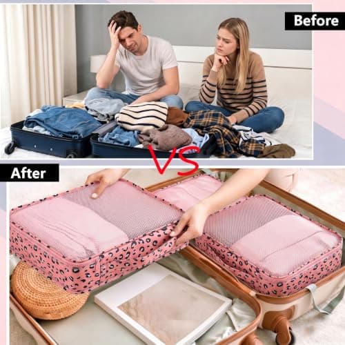 6 PCS Large Packing Cubes, Lightweight Luggage Packing Organizers Cubes — view 6