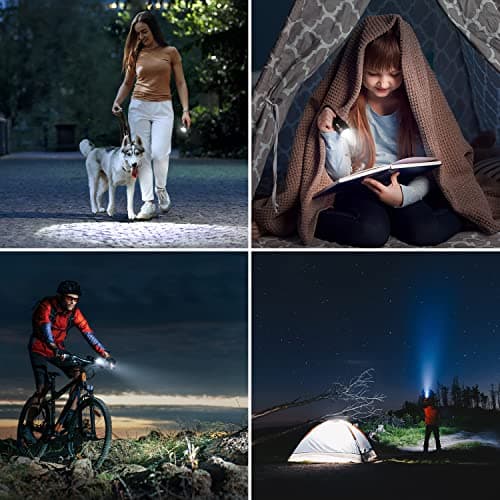 Lepro LE LED Torch Battery Powered, LE1000 Hand Camping Flashlight, 2 Packs — view 4