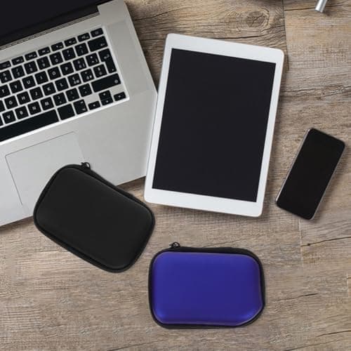 2 Pcs Portable Cable Storage Bag for Earphone Travel Nylon Rectangle — view 4