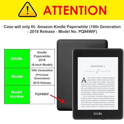 Forefront Cases Case for Amazon Kindle Paperwhite 6.8" (10th Generation - 2018 Model) - Red - Slim, Light & Protective, Smart Auto Sleep-Wake Function Cover for Kindle Paperwhite 6.8" — view 2