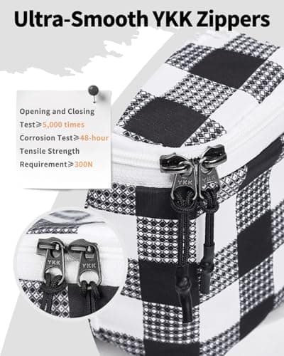 ECOHUB Packing Cubes for Suitcase 7 PCS, Suitcase Organiser Bags with Shoes Bag, Recycled Travel Organiser Packing Bags for Backpack, Rip-stop Mesh Luggage Packing Organizers, Checkered — view 3