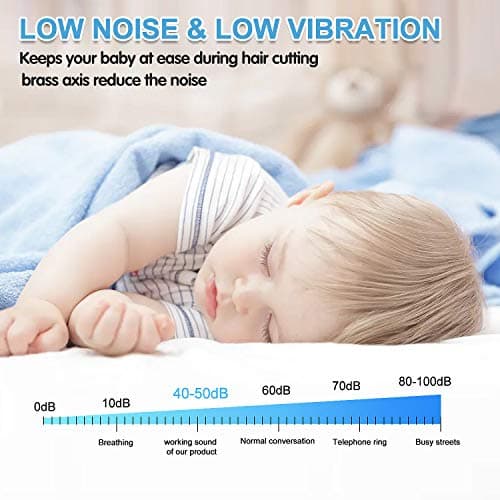 Bimirth Kids Hair Clipper, Vacuum Hair Clipper for Baby, Quiet Kids Hair Trimmer,Silent Hair Clippers for Children, Waterproof Cordless Operation, USB Fast Rechargeable, 3 Guide Combs(Vacuum) — view 3