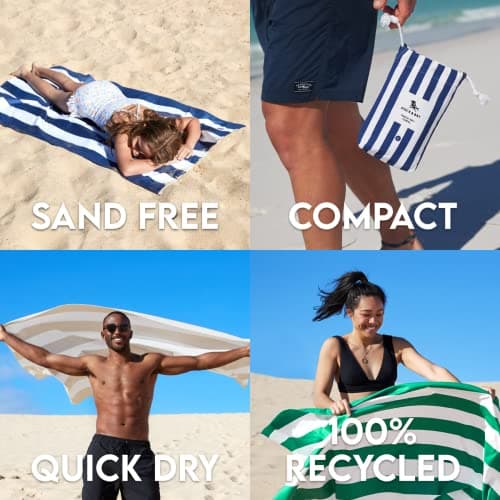 Dock & Bay Quick Dry Beach Towel - Cabana - Ipanema Orange, Large — view 5