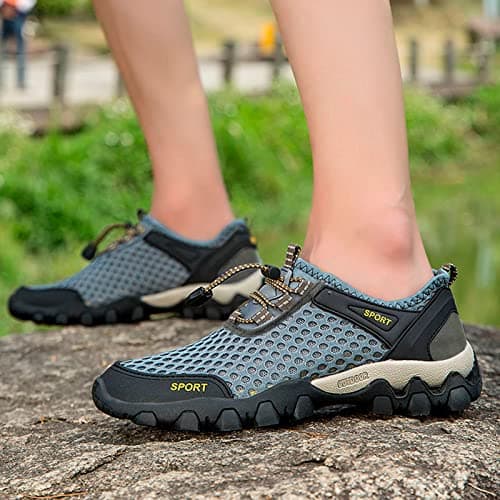Casual Shoes for Men, Summer Lightweight Sneakers, Single Mesh Breathable Footwear, Comfort Running Walking Trainers, Versatile Daily Sport Shoes, Flexible Sole Casual Footwear Grey — view 2