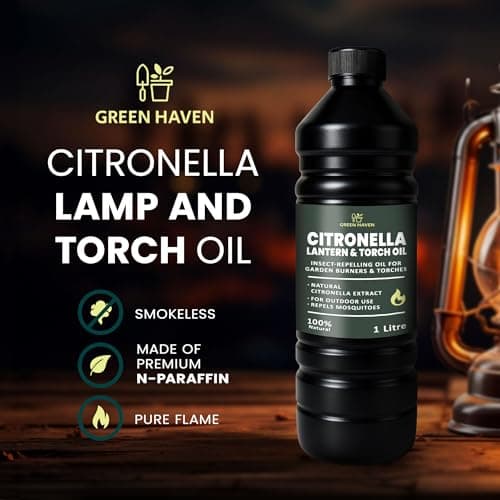 CUQOO Citronella Oil Burner Outdoor | 6x1L Garden Torch & Lamp Oil Refill — view 2