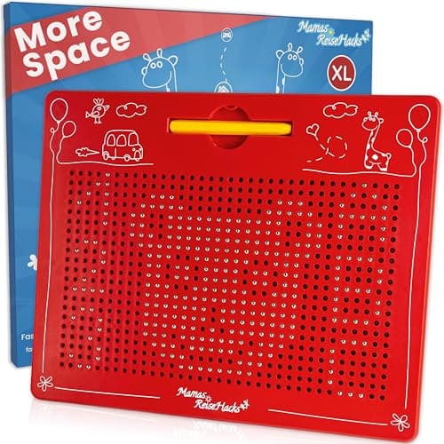 Mamas Reise Hacks Magnetic Game XL [Activity Car Ride & Home] Magnetic Board for Children from 3 Travel Game & Magnetic Drawing Board Toy for Learning to Write