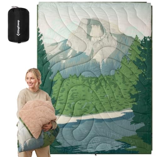 KingCamp Camping Blanket Soft Sherpa Fleece,Camping Quilt,200×145cm