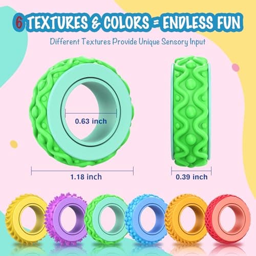 Fidget Rings for Kids & Adults – 12pk Sensory Spinner Toys — view 5