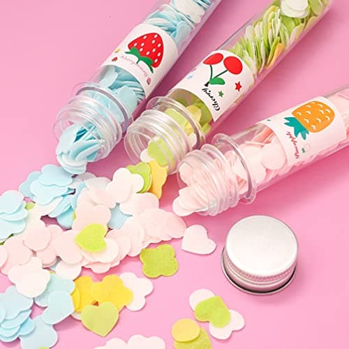 Artibetter 6PCS Disposable Paper Sope Sheets Hand Washing Cleaning Soap Flakes Mini Bath Slice Sheets Scented Paper Soap for Travel Camping Hiking (Random Color) — view 6