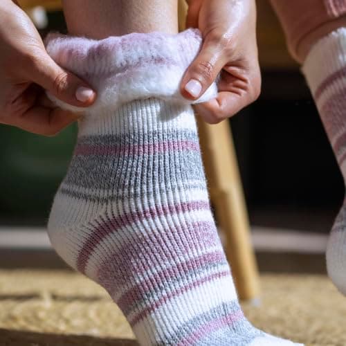 HEAT HOLDERS – Womens Thermal Socks, Thick Fluffy Winter Socks Size 4-7 | Warm Socks for Indoor & Outdoor Wear (UK, Numeric, 4, 7, Regular, Regular, Navy/Dark Teal) — view 2