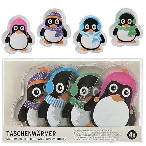 Set of 4 Penguin Design (Cool Secret Santa Gift) Handwarmer – Pocket Heating Pad — view 3