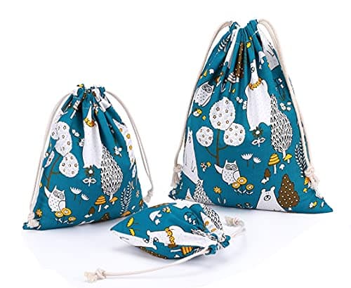 Amoyie Cotton Drawstring Bag, Storage Bag for Toys, Travel Pouch Kids, 6pcs — view 3