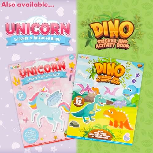 abeec Unicorn Sticker & Activity Book, Colouring Pages, Unicorn Activity, Unicorn Gift for Girls, Over 80 Stickers, Mazes, Dot-to-Dot, Aged 6 and Above, Party Bag Fillers for Kids, Travel Activity — view 5