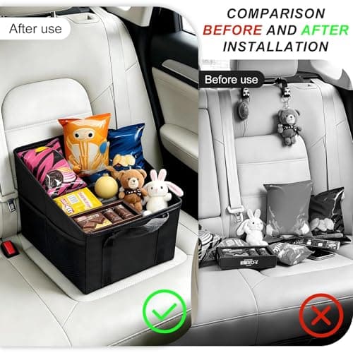 SHILIUZHI Car Organiser,Car Seat Organizer,Front And Rear Seat Storage Compartment.Fits Toys,Snacks,Cups,Books And Tissues,Keeps Your Cars Neat Clutter Free. — view 6
