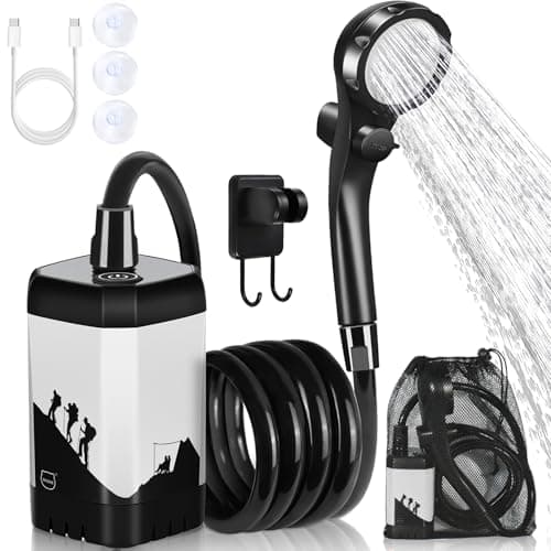 7800mAh Upgrade Portable Camping Shower with Digital Display & Temperature