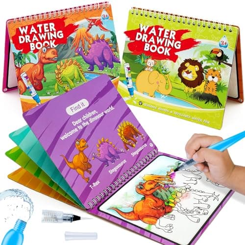 hapray Water Colouring Book 2 Pack, Water Painting Books for Kids Aged 3+