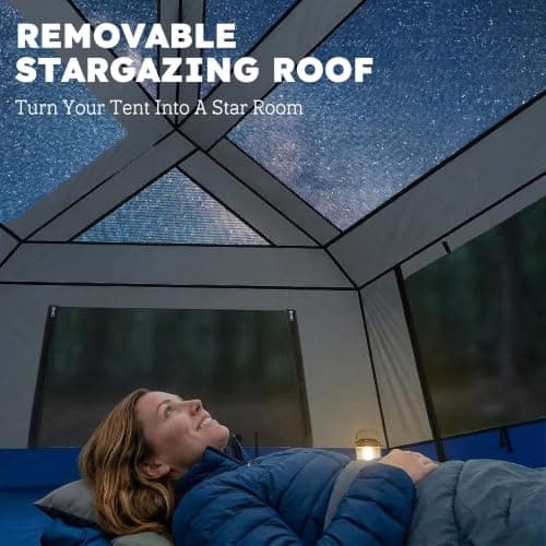 Outsunny 4-6 Person Easy Setup Camping Tent Waterproof Dome Tent, Blue — view 4
