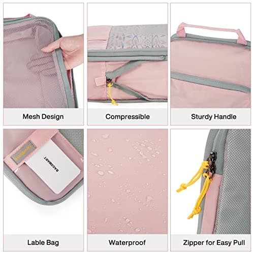 BAGSMART 2pcs Compression Travel Packing Cubes for Suitcases Backpack — view 5