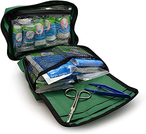 90 Piece Premium Kit Includes Eyewash | 2 x Cold (Ice) Packs and Emergency Blanket | for Home, Office, Car, Caravan, Workplace, Travel | Pasha81 Ltd First aid Kit Bag — view 2