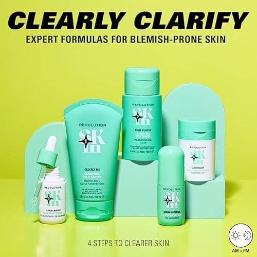 Revolution Skin, Clearly Clarify 4 Step Starter Kit, Skincare Set for Blemish-Prone Skin, Includes Cleanser, Toner, Serum & Moisturiser, Vegan & Cruelty-Free, 4 Products Included — view 4