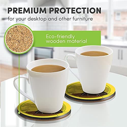 2 x Eco Boxed Cork Coasters - Camping Tent Forest Drink Cup Mug Glass Table Mat #7136 — view 4