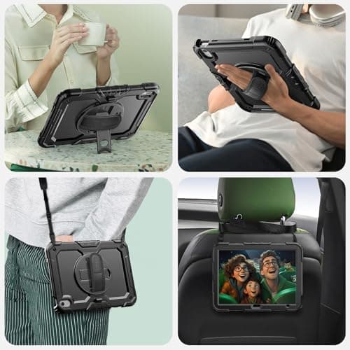 SEYMAC Case for iPad A16 11th/10th Generation 2025/2022 11/10.9inch, Black — view 6