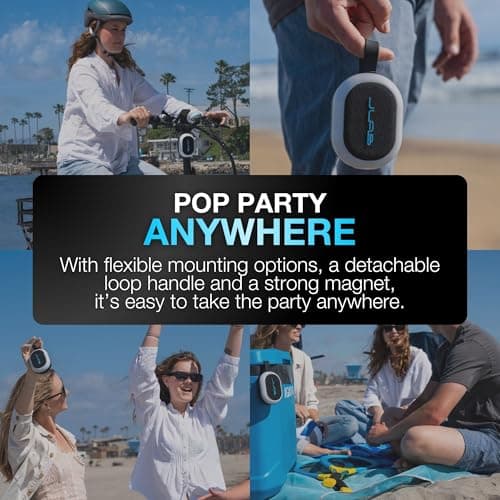 JLab Pop Party Ultra-Portable Small Bluetooth Speaker, Mulberry — view 4