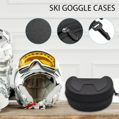 Fbinys Ski Goggles Case EVA Protection Compact Lightweight Ski Accessories, multicoloured, L, See description — view 5