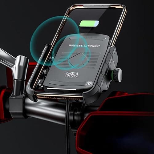 FUNOMOCYA Motorcycle Phone Holder 15W Wireless Charging Ip66 for outdoor — view 4