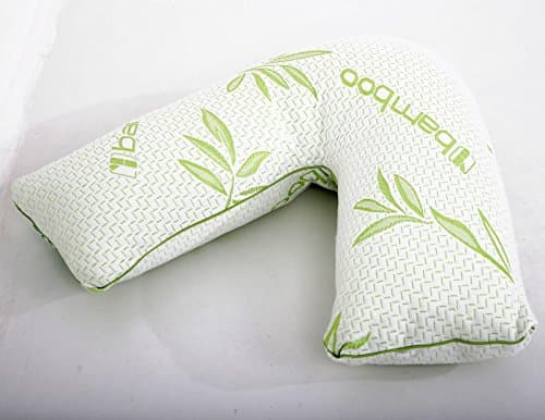 AR Textile Luxury BAMBOO V Shape Pillow With Removable & Breathable BAMBOO Cover - MEMORY FOAM V Pillow For ORTHOPEDIC Support,MATERNITY & PREGNANCY. — view 4