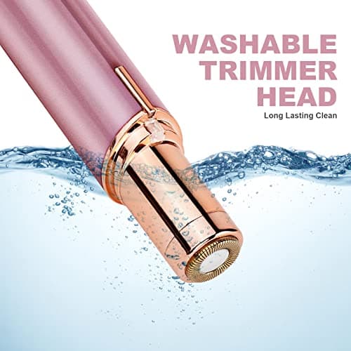 URAQT Facial Hair Remover for Women, Painless Face Hair Trimmer, Rechargeable Mini Epilator Lady Shaver Portable Electric Razor for Lips Face Body Peach Fuzz — view 6
