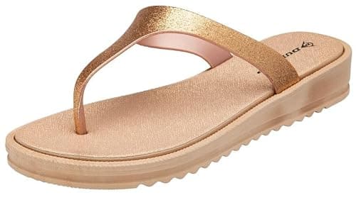 Womens Flip Flops Low Wedge Sandals Ladies Diamante Toe Post Summer Beach Holiday Slip On Comfort Slippers Gold Gigi 6