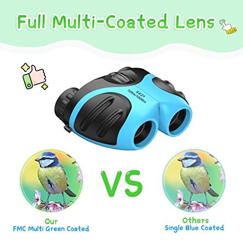 EUTOYZ Binoculars, Boy Toys for 3-10 Year Old Boy Girl Gift for 3-12 Year Olds Boys Toys Age 3-10 Toddler Toys Kids Sensory Toys Age 3 4 5 6 Sensory Toys Child Birthday Gifts Outdoor Toys Light Blue — view 5