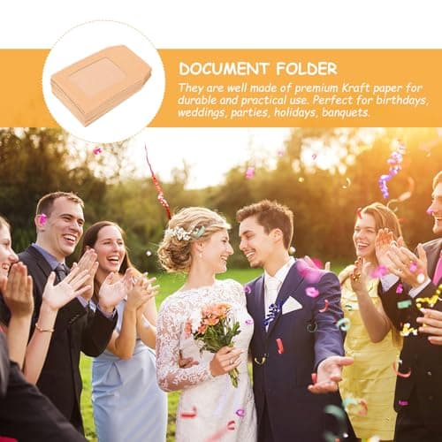 25pcs Kraft Paper Document Folder Business Envelopes — view 4