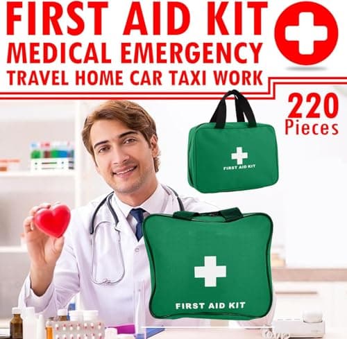 First Aid Kit – Emergency First Aid Refill Reflective Bag with Eyewash, Ice Packs & Emergency Blanket, Safety Essentials for Travel, Car, Home, Camping, Work, Indoor Outdoor Jumbo First Aid — view 4