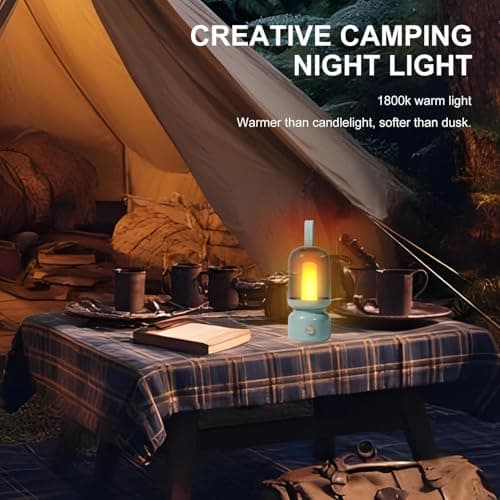 LED Camping Light – Rechargeable Cordless Lantern, Lamp | Warm Light Table Lamp for Bedroom Tent Living Room Patio, USB Portable Light Source for Hiking Trips Power Cuts Cruise Use, Compact — view 3