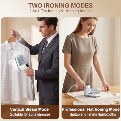 Travel Steamer for Clothes, 1200W 2in1 Portable Handheld Clothes Steamer — view 4