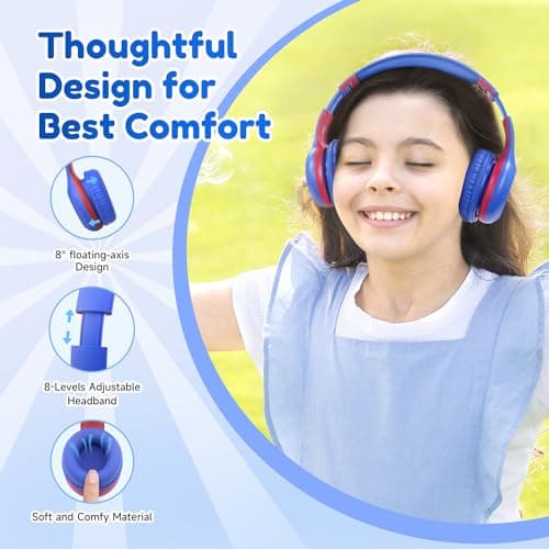 EarFun K2 Kids Headphones Wireless with Mic 45H Playtime, Volume Limit — view 5