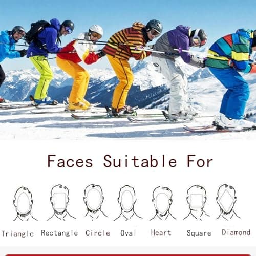 Ski Goggles Snowboard Goggles - UV Adjustable Snowmobile Riding Offroad Protective Goggles, Cycling Motorcycle ATV Glasses Winter Snow Sports Glasses For Youth Men Women Teens Boys & Girls (White) — view 6